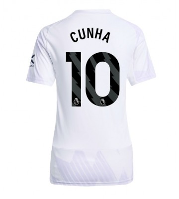 Manchester United Matheus Cunha #10 Replika Udebanetrøje Dame 2025-26 Kortærmet